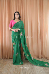 Love At First Sight Green Saree
